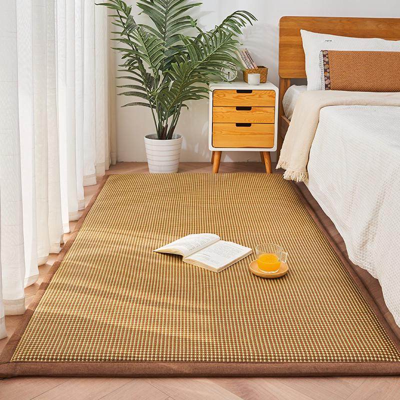 OF9D床边地毯打地铺午睡垫冰丝凉席加厚卧室藤席地垫榻榻米床垫防,淘宝优惠券,粉丝福利购,淘宝优惠卷