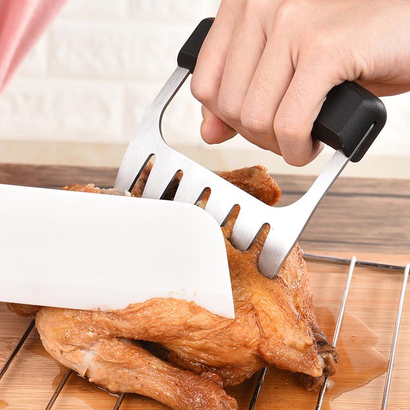 PP手柄不锈钢熊爪分肉器 撕肉熟食烧烤护手器 - 图0