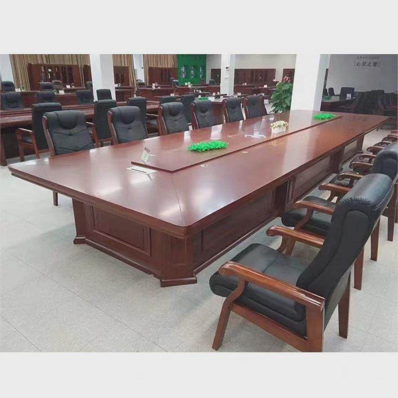 会议桌椅组合简约大型多人开会办公洽谈中式木质长方形条桌可定制,淘宝优惠券,粉丝福利购,淘宝优惠卷