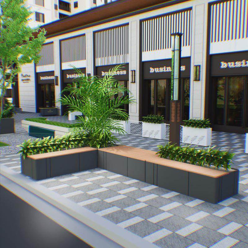 不锈钢花箱休闲椅户外花盆座椅组合广场等候凉亭创意花箱异形坐凳,淘宝优惠券,粉丝福利购,淘宝优惠卷