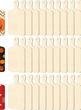 砧板成的木制带手柄迷你未完空白菜板用于diy厨房烹饪装饰