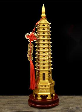 黄铜状元塔9层13层文昌塔摆件书房挂件书桌男孩女孩学生桌面摆件