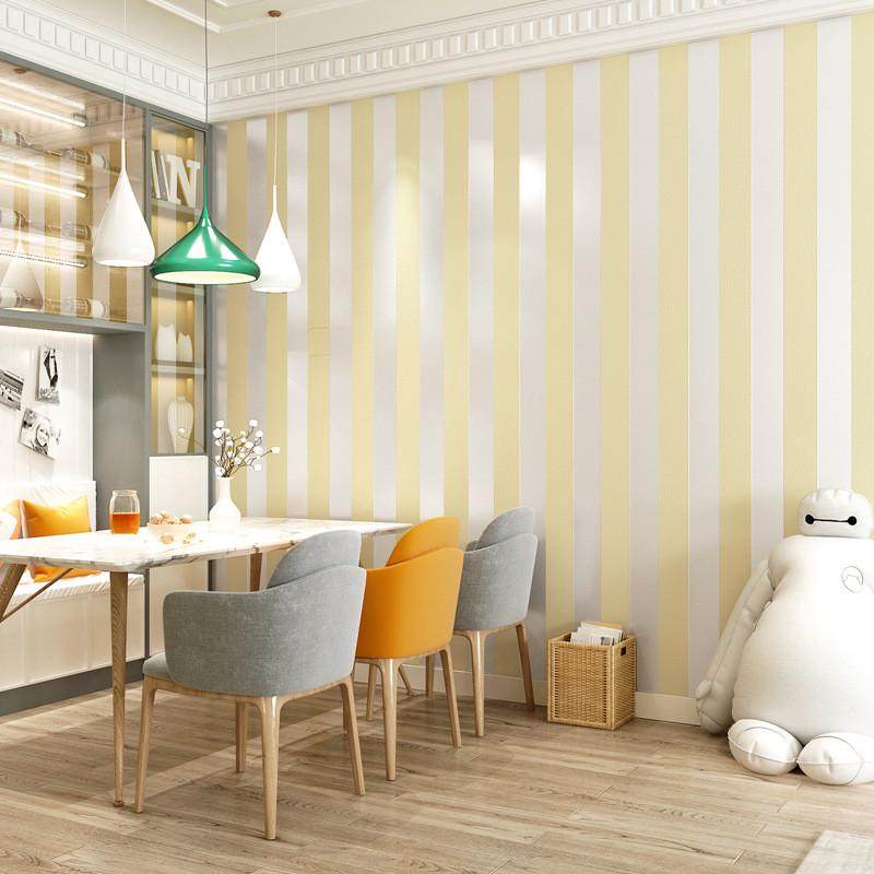 米白色竖条纹自粘墙纸卧室米黄墙贴加厚无纺布家用贴纸自贴墙壁纸,淘宝优惠券,粉丝福利购,淘宝优惠卷