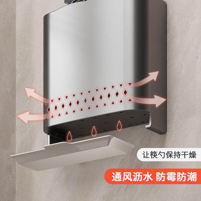 厨房筷子筒家用免打孔不锈钢架筷笼勺子置物架筷勺收纳盒壁挂式,淘宝优惠券,粉丝福利购,淘宝优惠卷