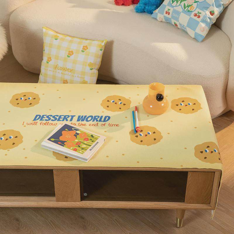 风客厅茶几布防水防烫盖布盖巾ins网红卡其色餐桌布台布,淘宝优惠券,粉丝福利购,淘宝优惠卷