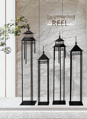 大型造景工艺品新中式凉亭落地摆件售楼处酒店过道走廊装饰品庭院