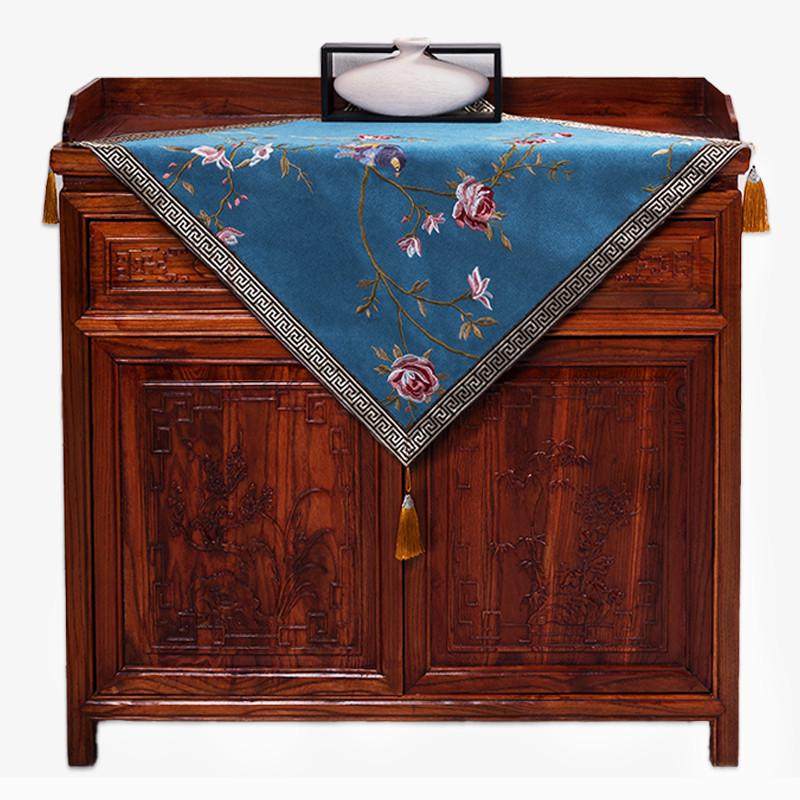 中式茶几桌布中国风盖布梳妆台斗柜罩方桌布边几台布盖巾桌垫,淘宝优惠券,粉丝福利购,淘宝优惠卷