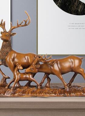 北欧对鹿头小鹿家居摆件创意客厅卧室玄关书房装饰开业办公礼品