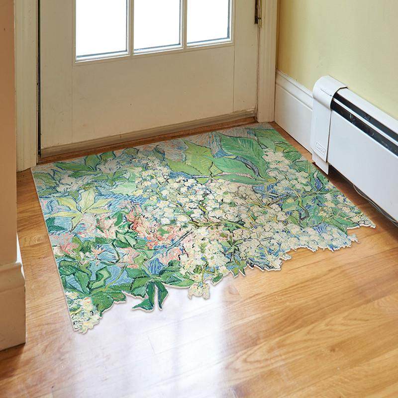 一拾一 艺术感风门口地垫入户门垫可裁剪皮革脚垫可擦洗地毯,淘宝优惠券,粉丝福利购,淘宝优惠卷