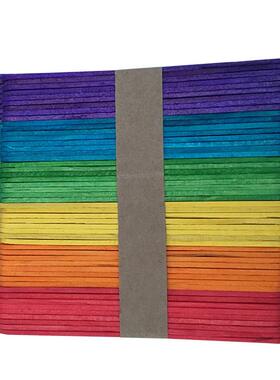 热销114*10*2桦木彩色雪糕棒棒棍冰棍冰糕木棒小木板片木条冰棒棍