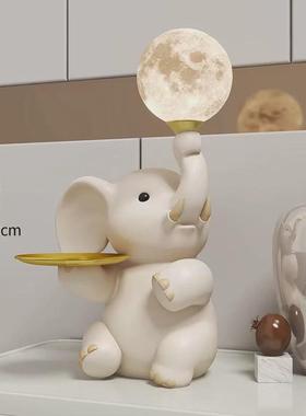 创意大象茶几摆件家居客厅电视柜沙发旁卧室大型床头装饰乔迁礼品