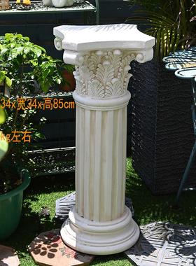 i9at欧式复古罗马柱大摆件落地花园庭院装饰底座花盆婚庆路引拍照
