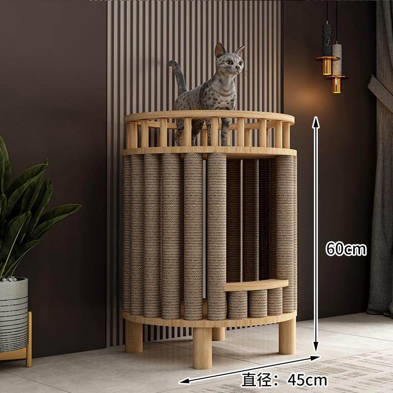 猫窝实木四季通用猫咪封闭式猫房子猫爬架床头柜人猫别墅共用凳子,淘宝优惠券,粉丝福利购,淘宝优惠卷