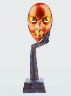 摆件现代简约半桌面树脂工艺品办公室脸谱家居装饰品创意礼品
