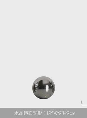 现代简约轻奢烟灰色创意几何体摆件桌面售楼处软装饰品样板房摆设