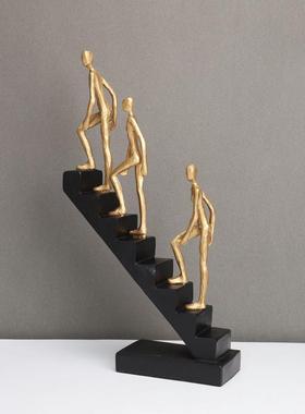 现代简约攀登者树脂样板房办公室卧室客厅餐厅电视柜饰品摆件直销