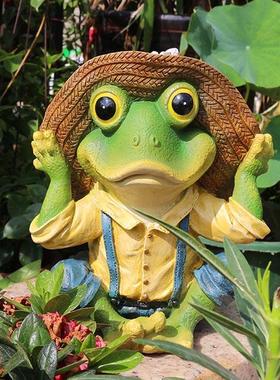 热销创意摆设仿真青蛙摆件户外花园庭院装饰假山水池阳台鱼缸园艺