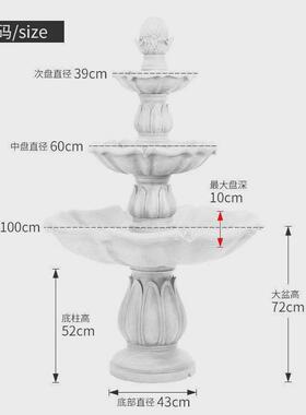 假山流水生财喷泉摆件户外循环花园别墅庭院水池落地莲花景观装饰
