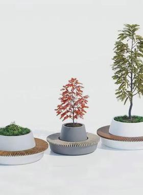 户外玻璃钢树池广场公园异形不锈钢休息椅创意景观玻璃钢坐凳定制