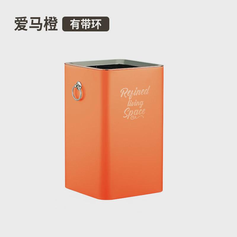 双层方形客房桶酒店客房垃圾桶家用厂家卧室不锈钢垃圾桶无盖客厅 - 图1