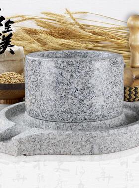 天然小石20*30老磨盘手工米粉机手摇豆浆机麻石磨家用精品选木架