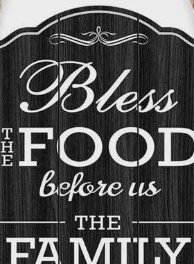 木质标志暖心语录墙壁装饰悬挂木制乡村房屋厨房餐厅可连接工艺品