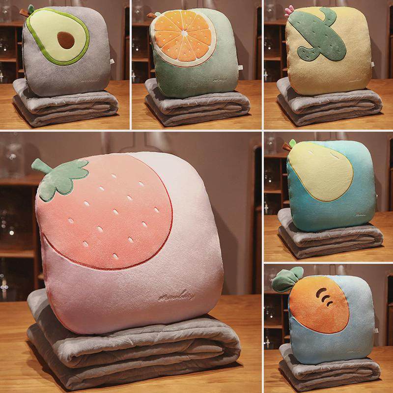 水果抱枕被子两用办公室午睡枕午休神器加绒加厚空调毯子汽车靠枕,淘宝优惠券,粉丝福利购,淘宝优惠卷