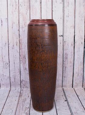 景德镇简约现代大号插干花粗陶陶罐客厅酒店别墅落地大花瓶摆件