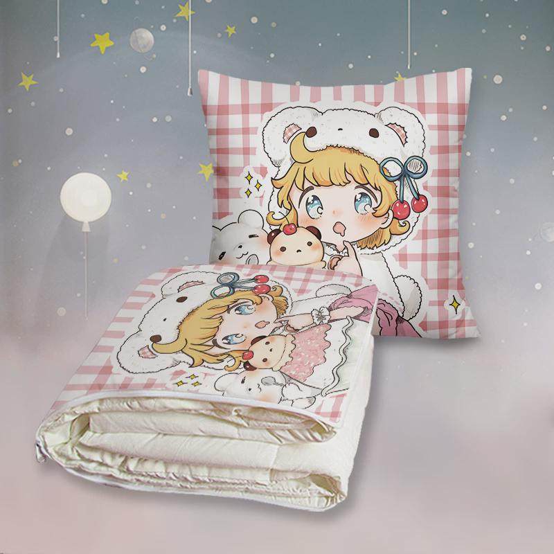 抱枕被子两用二一汽车用可爱卡通车载多功能靠枕头睡觉保暖冬天,淘宝优惠券,粉丝福利购,淘宝优惠卷