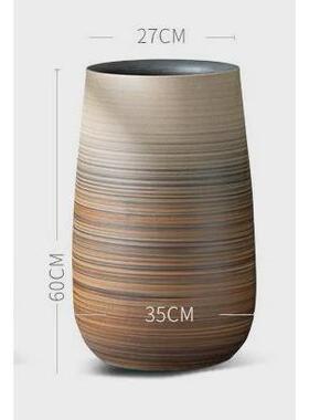 北欧花盆现代陶瓷大大口径干花仿真花摆件客厅别墅庭院落地花瓶坛