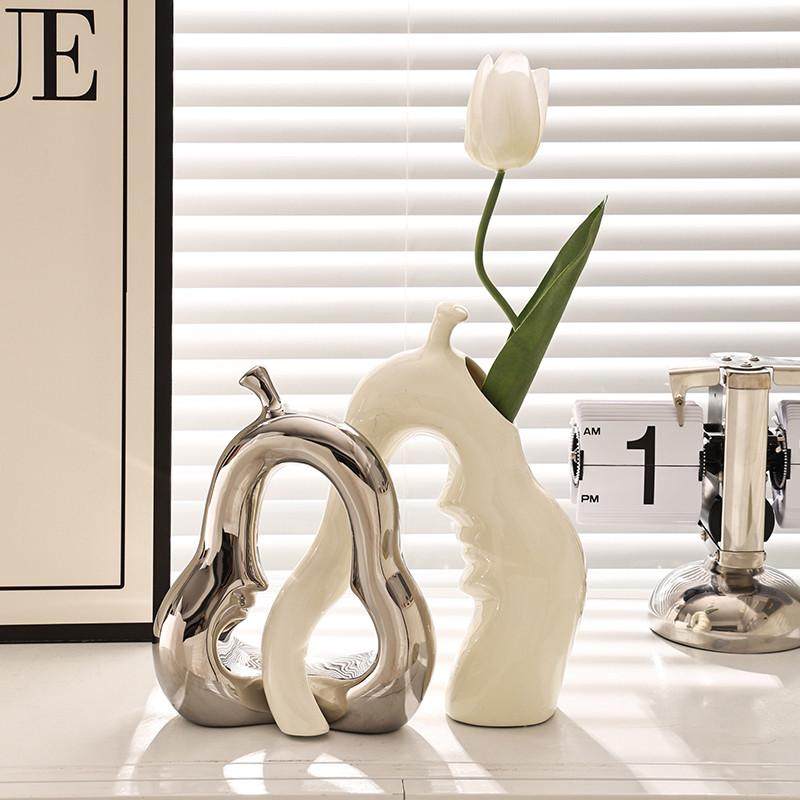 高级感奶油软装电视柜办公餐桌陶瓷花瓶布置拍照摄影道具装饰摆件,淘宝优惠券,粉丝福利购,淘宝优惠卷
