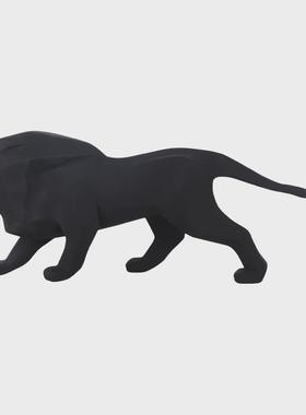 北欧风动物狮子创意摆件家里客厅卧室桌面装饰品树脂工艺品