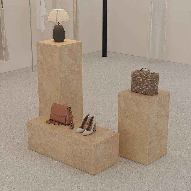 地台展示台服装店模特橱窗底座定制饰品摆件陈列台洞石纹风增高台,淘宝优惠券,粉丝福利购,淘宝优惠卷