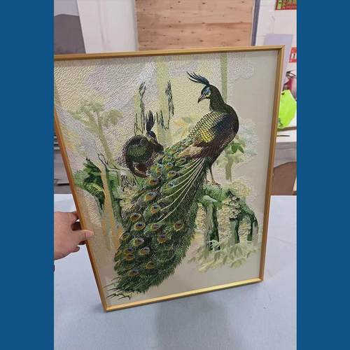 来图定制吸音画背景墙吸音软包喷绘刺绣硬包装饰画酒店工程吸音画 - 图2