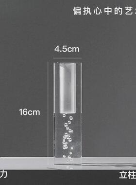 dart造梦花瓶摆件简约北欧ins亚克力方柱玻璃气泡花器插花水培