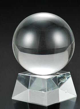 透明大小水晶光球摆件魔术灯装饰品摄影玻璃珠子内雕实心打孔