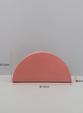 欧式简约莫兰迪色几何模型摆件工艺品桌面儿童房书房书柜软装摆设