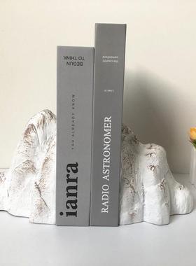 书靠创意摆件个性办公室云山书档简约现代装饰树脂工艺品摆件