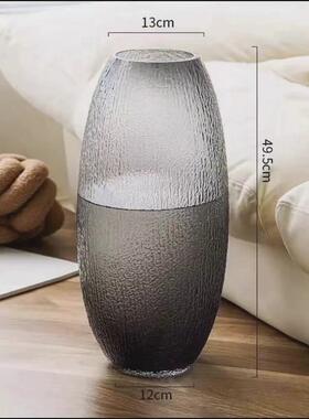 特大号简约轻奢落地菩提玻璃花瓶水培植物客厅室内插花50cm摆件