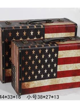 新款批发手提箱欧式木箱做旧收纳箱陈列摄影道具箱家用整理箱复古