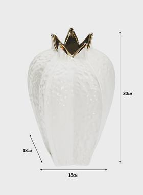 创意陶瓷摆件花瓶酒店餐厅婚庆仿真高级感套装家居客厅电视柜花器