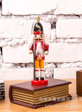 2025年新款12cm胡桃夹子士兵木偶摆件挂件六件套装圣诞树配件