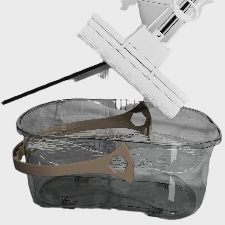 透明加厚水桶家用手提PET长方形水桶学生洗衣桶大号储水桶拖把桶 - 图3