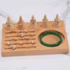 Wooden Jewelry Display Tray Ring Holder Beech Jewelry Desktop Storage Wooden Tray