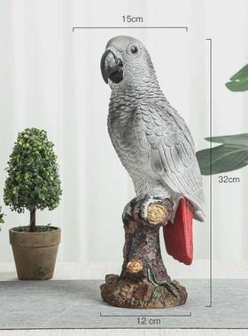 美式仿真小鸟摆件鸟尖嘴模型户外阳台花园庭院酒柜家居装饰工艺品