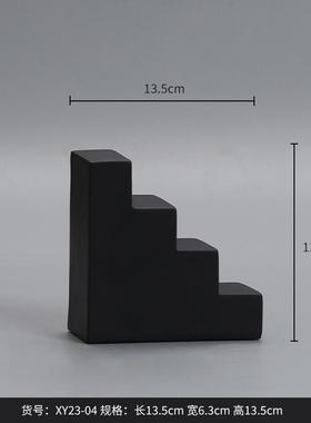 博西家居北欧创意几何轻奢树脂摆件ins风样板房软装家居装饰品