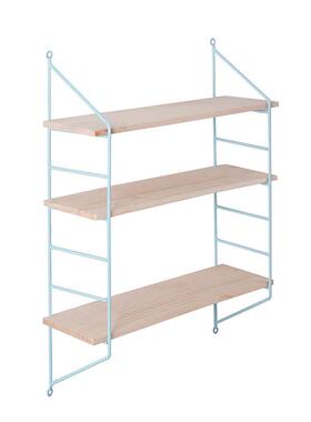 北欧墙上置物架松木三层置物架厨房浴室卫生间ins风家居墙面装饰