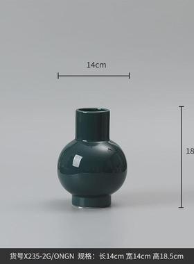 博西家居软装彩色大肚亮釉面陶瓷花瓶ins客厅餐厅创意饰品花器