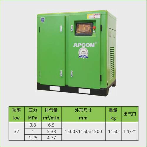 上螺杆式空压机润滑螺旋式空气压缩机75kw永磁变频90千瓦无油海水 - 图2