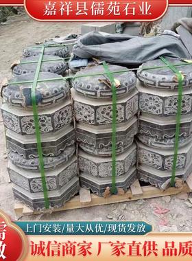 青石柱墩石室外门墩大理石柱础厂家庭院别墅装修石雕摆件门墩